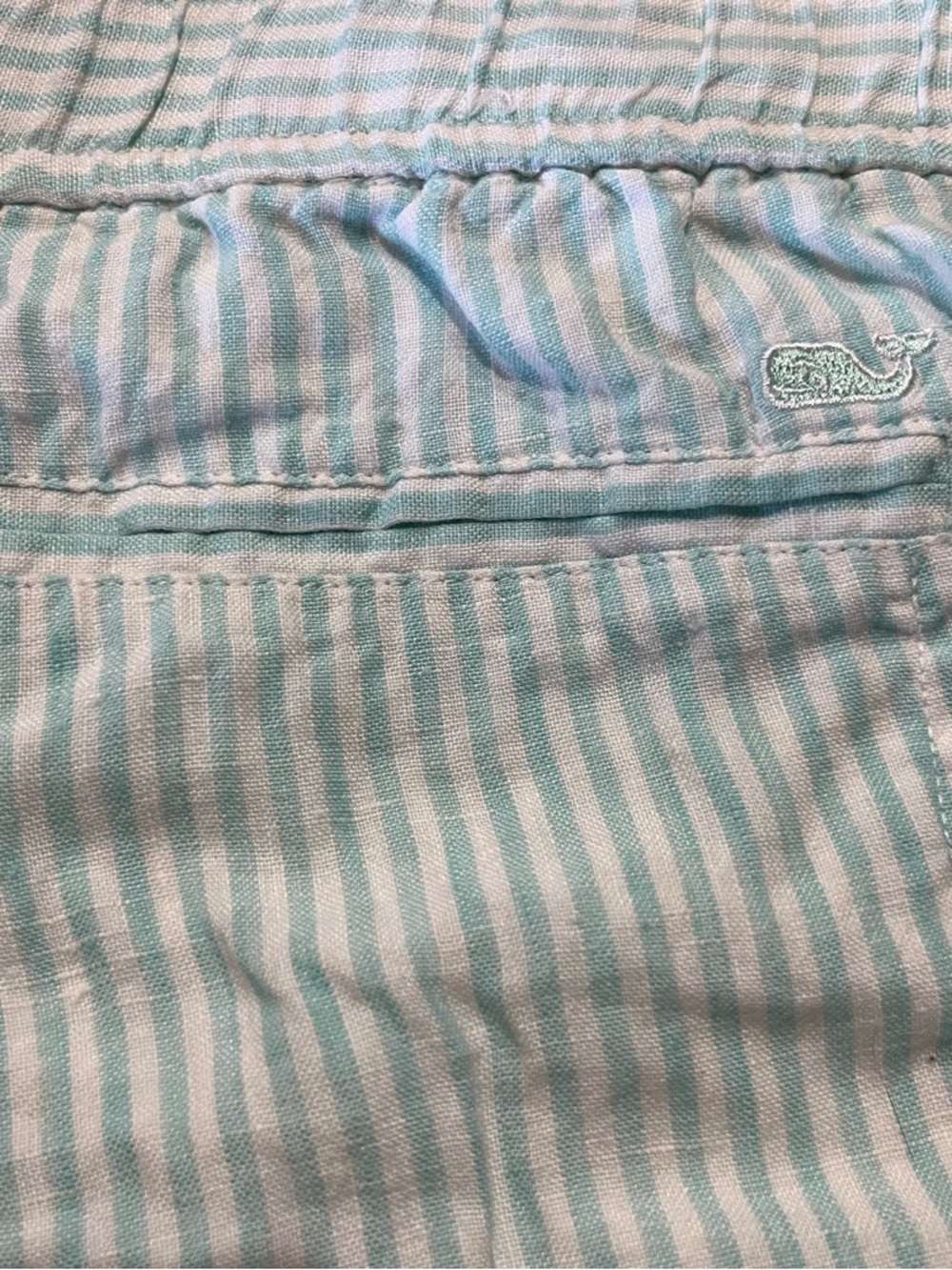 Vineyard Vines. Striped Blue & Mint Green  Shorts Set - Picture 4 of 7